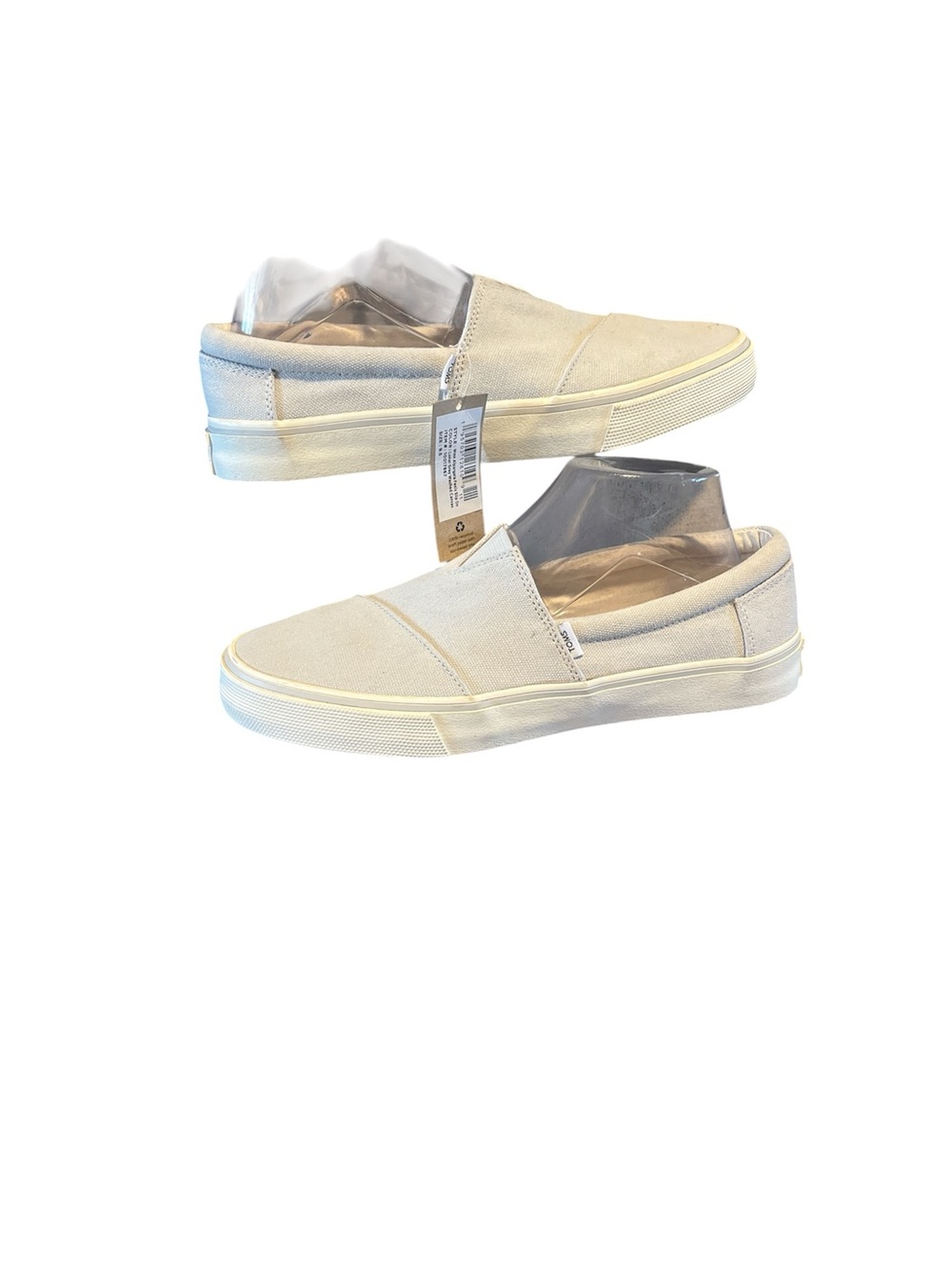 NWT TOMS Alpagata Felix Slip On Luna Grey Washed Canvas size 9.5